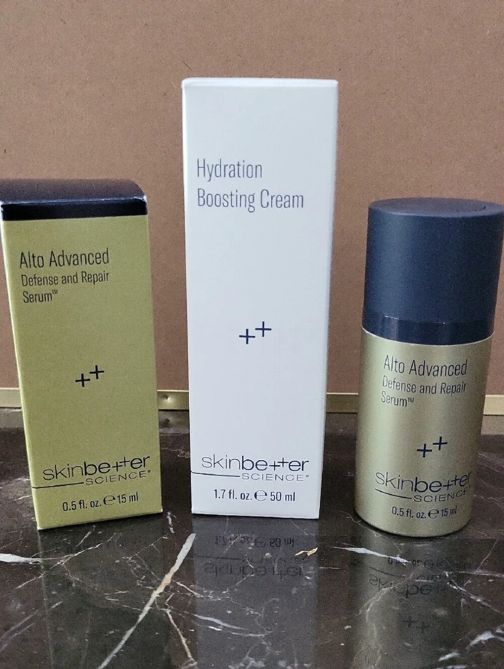 New Skinbetter Set Hydration Boosting Cream, Alto Advanced Defense Repair Serum